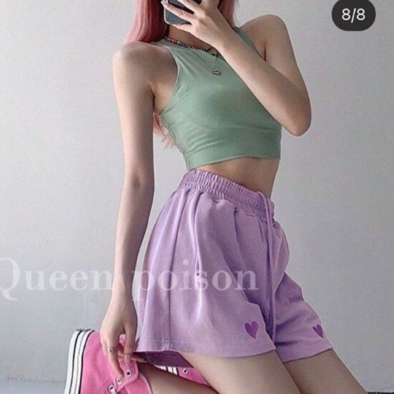 Quần sọt đùi thêu tim đủ màu ❤❤