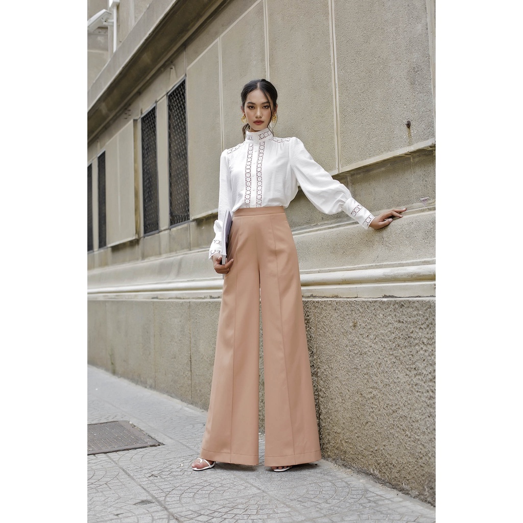 SÒ VINTAGE - JUN Quần ống rộng tui xéo chiết ly giữa | BigBuy360 - bigbuy360.vn