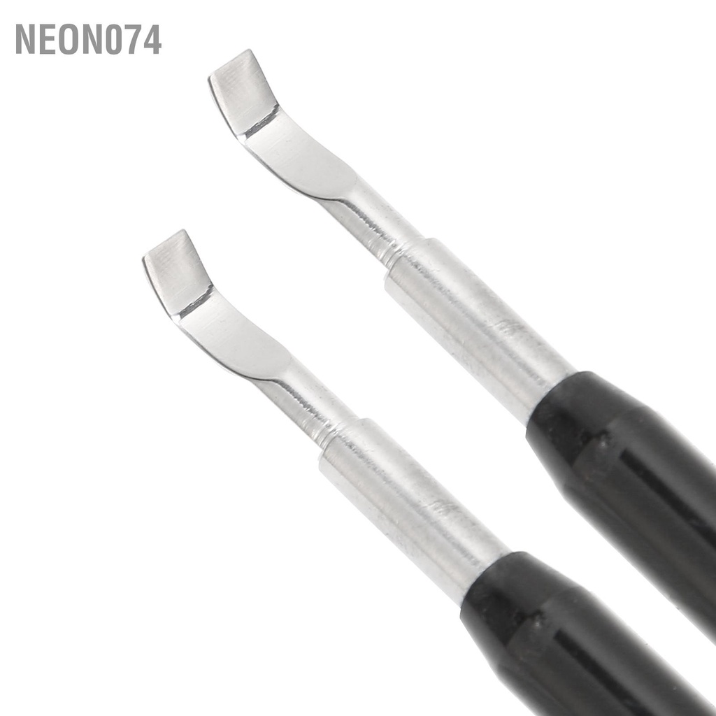 Neon074 Đồng hồ 2PCS Bàn tay 4mm uốn cong Đầu đồng Công cụ nâng kim Phụ kiện bằng thép không gỉ