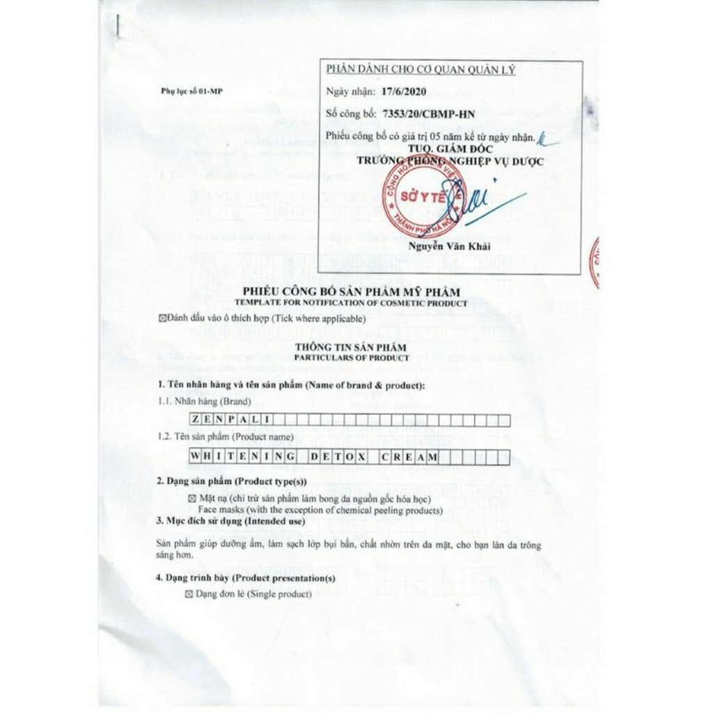 Chuối Zenpali Plus Mới X3 chuối cấy trắng, chuối giảm thâm Whitening Detox Cream | BigBuy360 - bigbuy360.vn