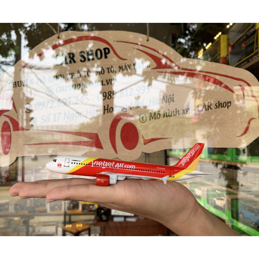 Mô hình máy bay Airbus A320 Vietjet Airline Everfly 16cm
