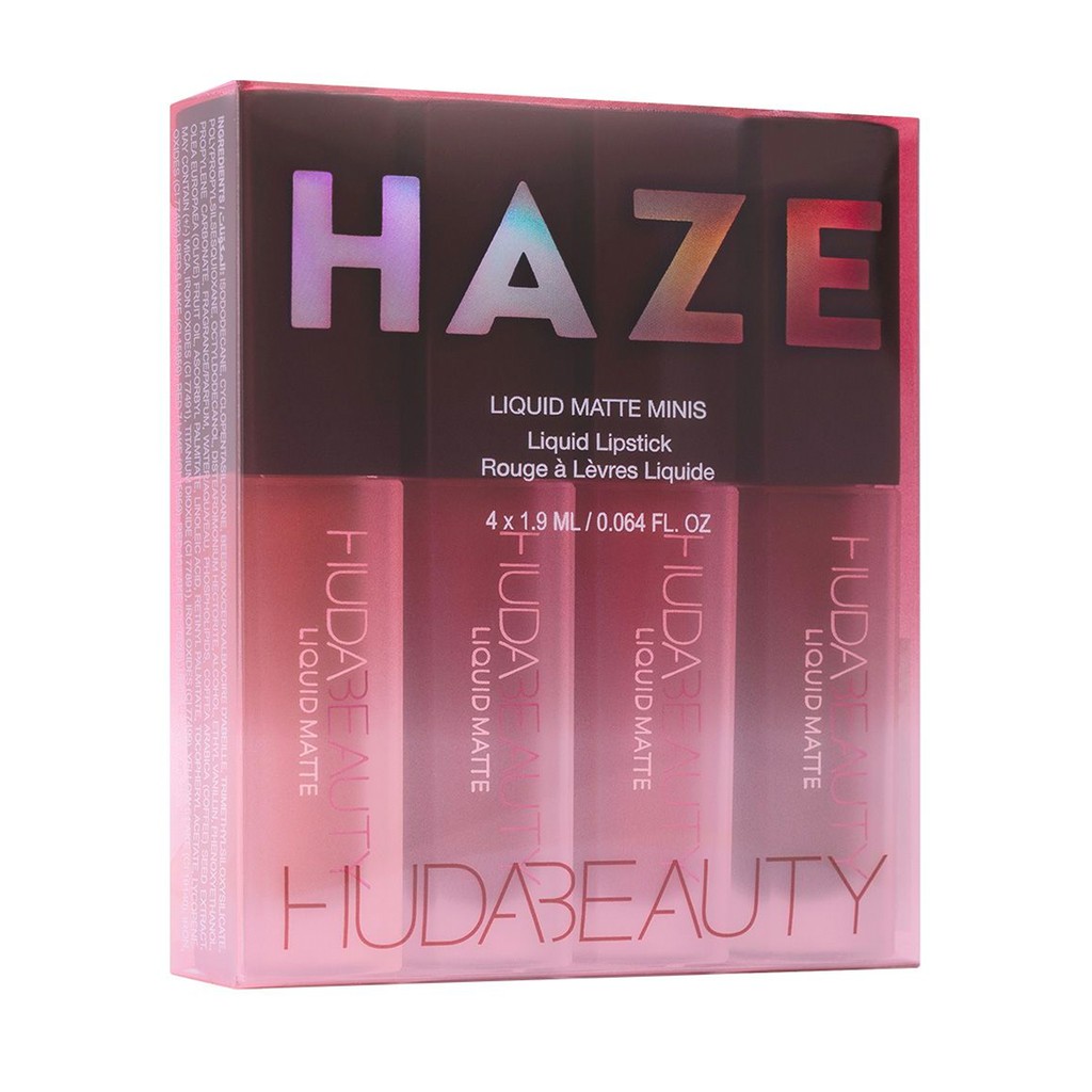 Huda - Set Son 4 Cây MIni Huda Haze Liquid Matte Minis