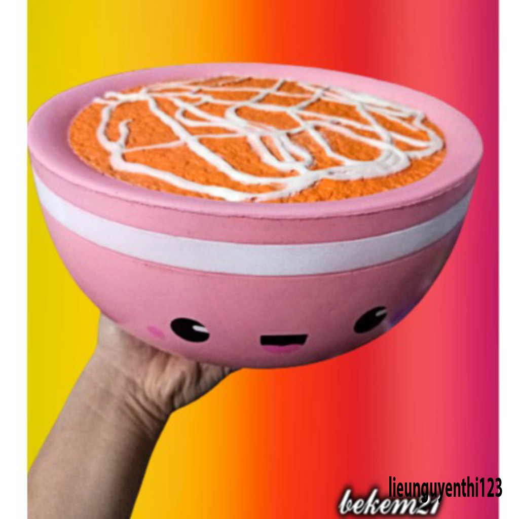 ĐỒ CHƠI SQUISHY HÌNH BÁT GẠO HỒNG KHỔNG LỒ HÀNG CHÍNH HÃNG SIÊU DỄ THƯƠNG