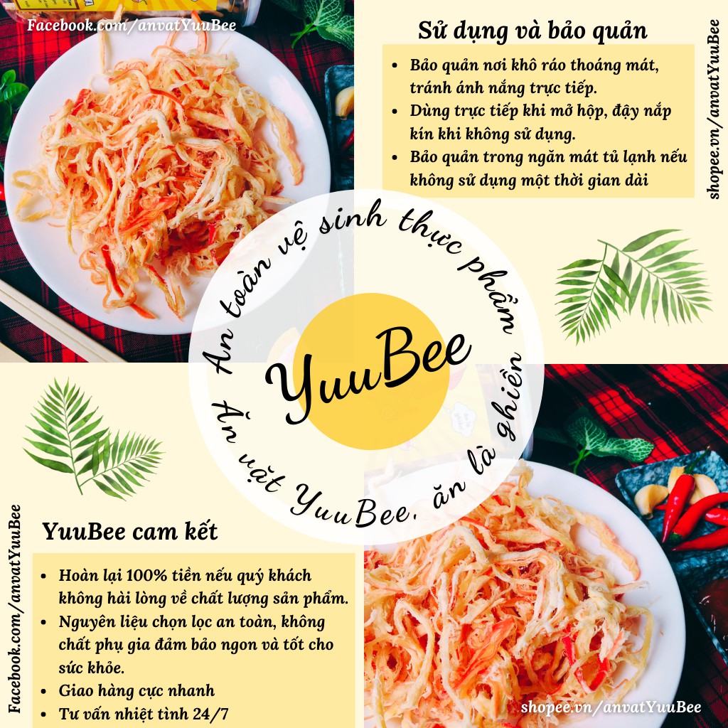 Mực hấp nước dừa xé sợi siêu cay siêu ngon siêu rẻ YUUBEE 200g  - Đồ ăn vặt Việt Nam - Ăn vặt YuuBee