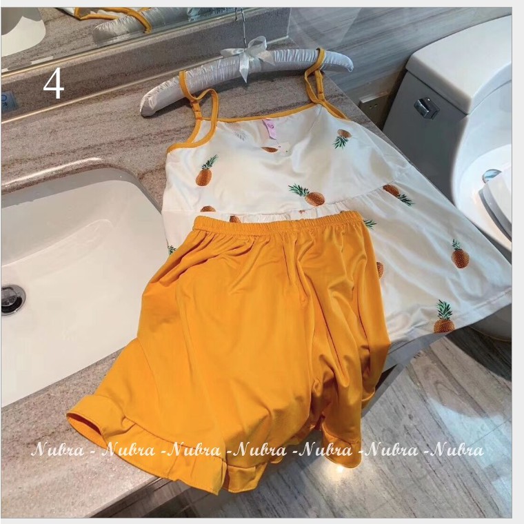 Đồ Bộ Ngắn 2 Dây Lót Mút Ngực Mềm Mại - DB001 | BigBuy360 - bigbuy360.vn