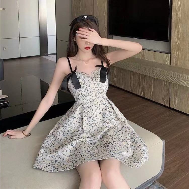Đầm Hoa Hai Dây Dáng Ôm Thời Trang Mùa Hè Dành Cho Nữ