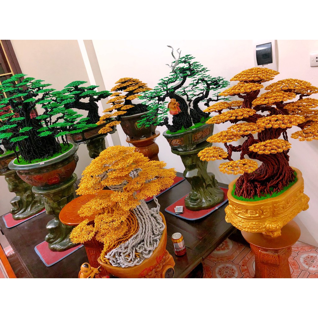 Dây nhôm mạ màu làm bonsai handmade, cuộn 0,5kg size 1mm