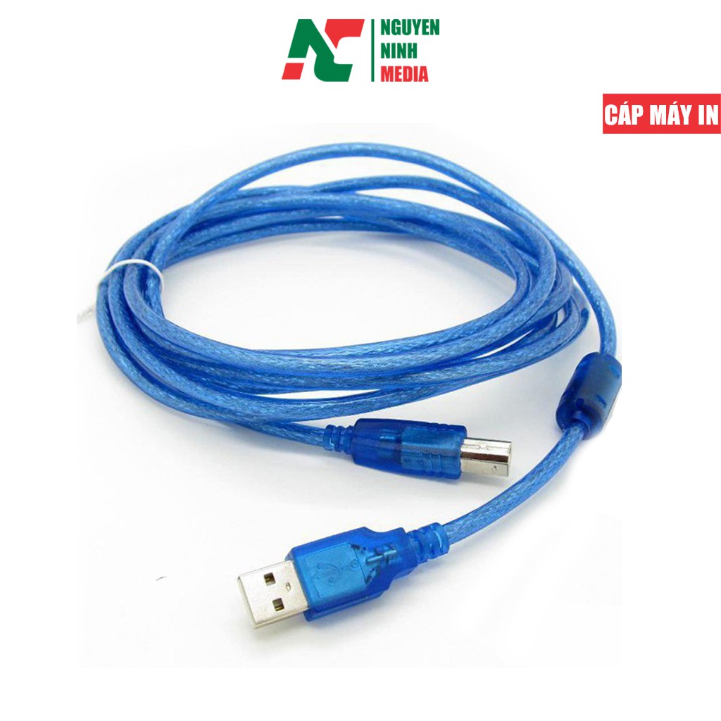 Dây USB Máy In Màu Xanh 1.5m 3m 5 m