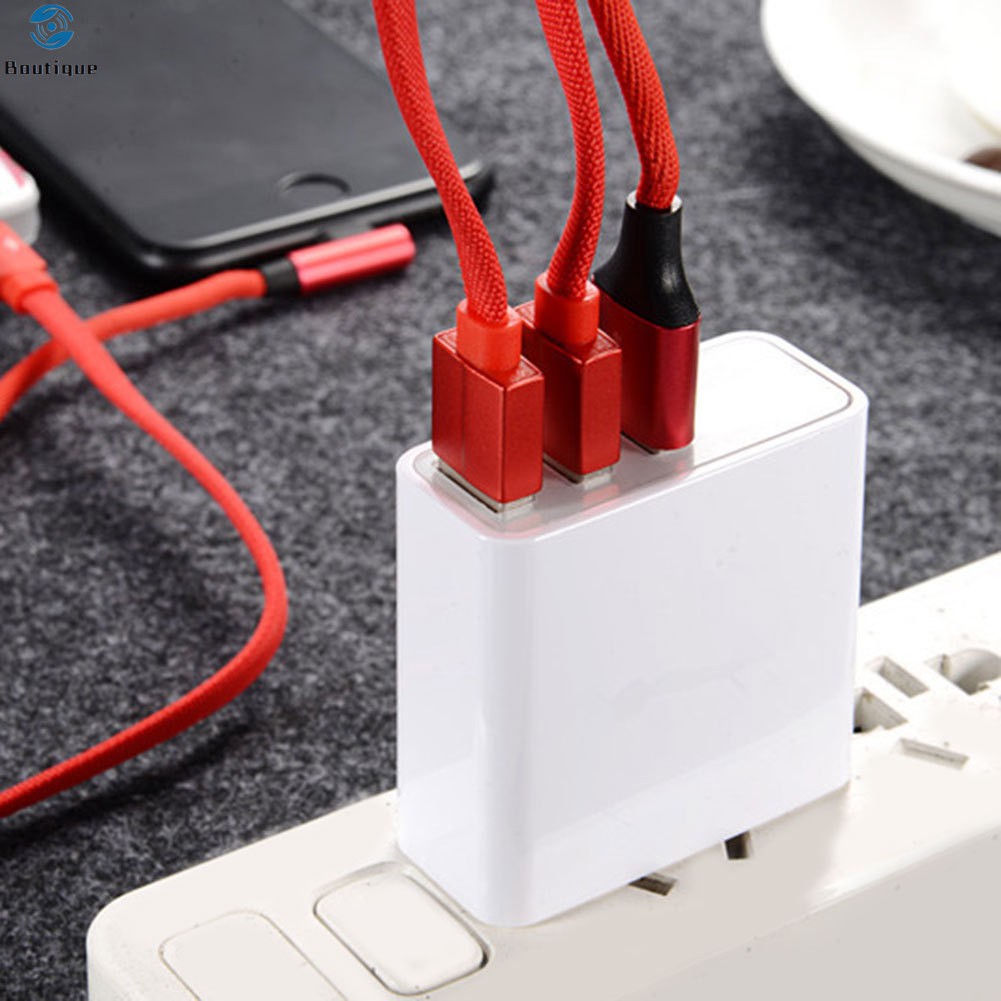 Thiết Bị Sạc Nhanh 3 Cổng Usb 3.4a Cho Điện Thoại