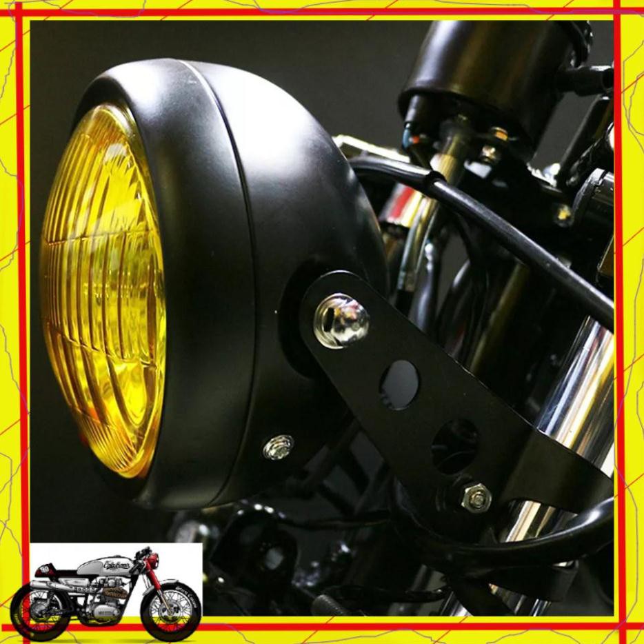 ĐÈN PHA XE MÁY CAFE RACER - GÁO ĐÈN PHA GN125  TRACKER SHOP