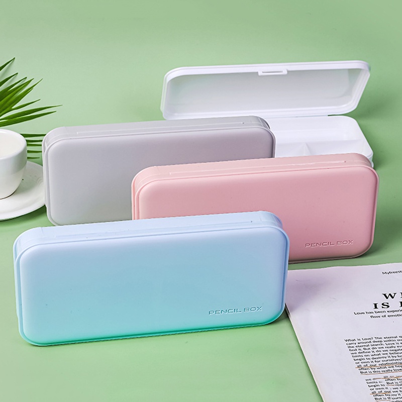 Hộp Đựng Bút Chì Màu Sắc Macaron Cho Học Sinh Tiểu Học