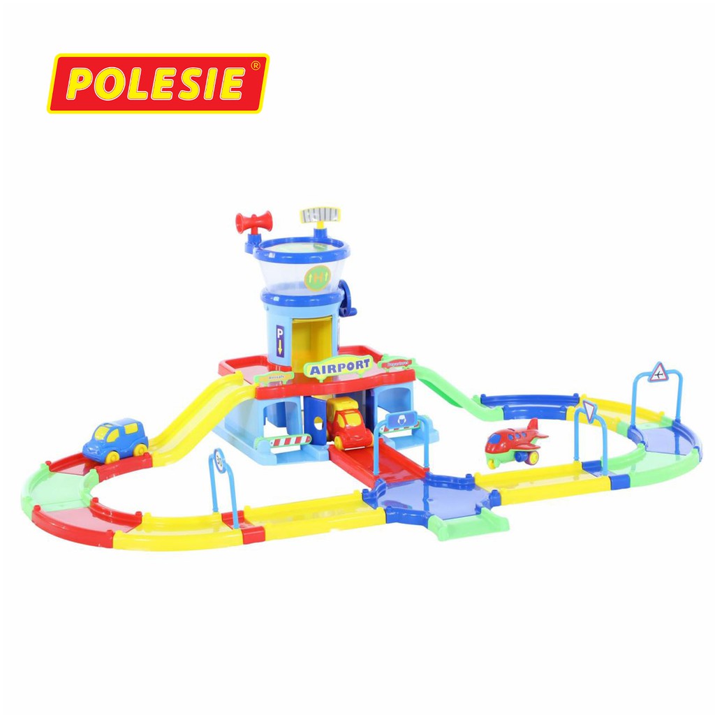 Đồ Chơi Mô Hình Sân Bay và Đường Phố Kèm Xe Ô tô Nhựa Nguyên Sinh Nhập Khẩu Châu Âu Chính Hãng POLESIE 40404