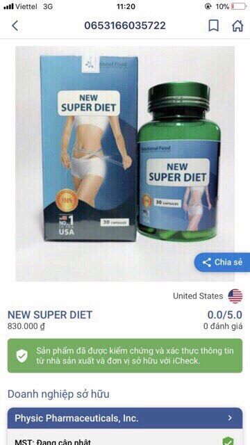 (Hàng chuẩn aụth) viên uốnh giảm cân ,khử mỡ ngày và đêm super diet | BigBuy360 - bigbuy360.vn