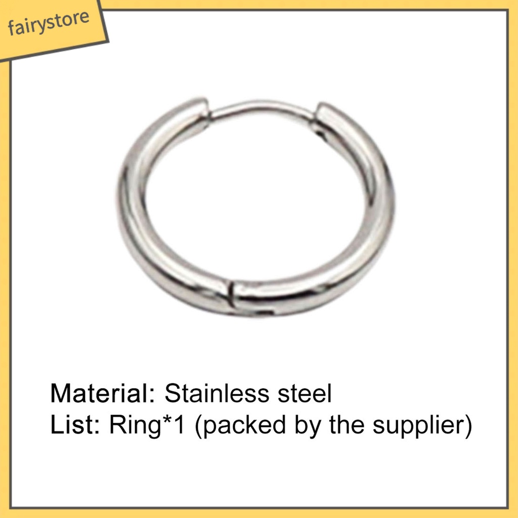 1 Khuyên tai hình tròn thiết kế đơn giản cho nam và nữ