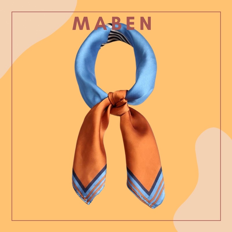 Khăn turban lụa vuông size 70x70cm - Maben