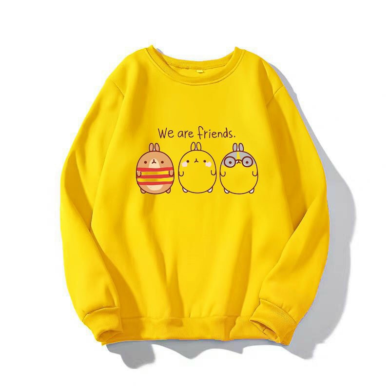 ÁO SWEATER NỈ UNISEX IN 3 GÀ CON FORM NAM NỮ SIÊU DỄ THƯƠNG