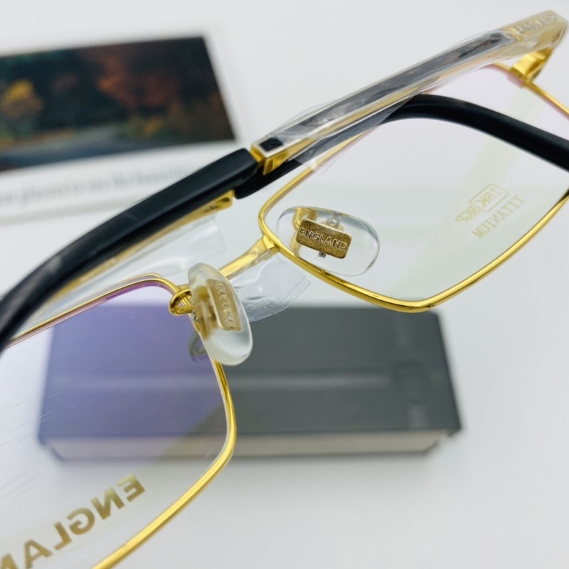 Gọng kính England titanium mạ vàng 18k cao cấp