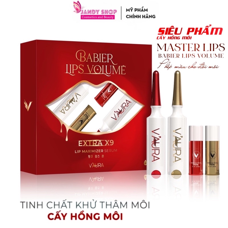 [Mẫu mới]Tinh Chất Cấy Môi Vaura Babier Lips Volume ,mờ thâm làm hồng môi sau 7 ngày