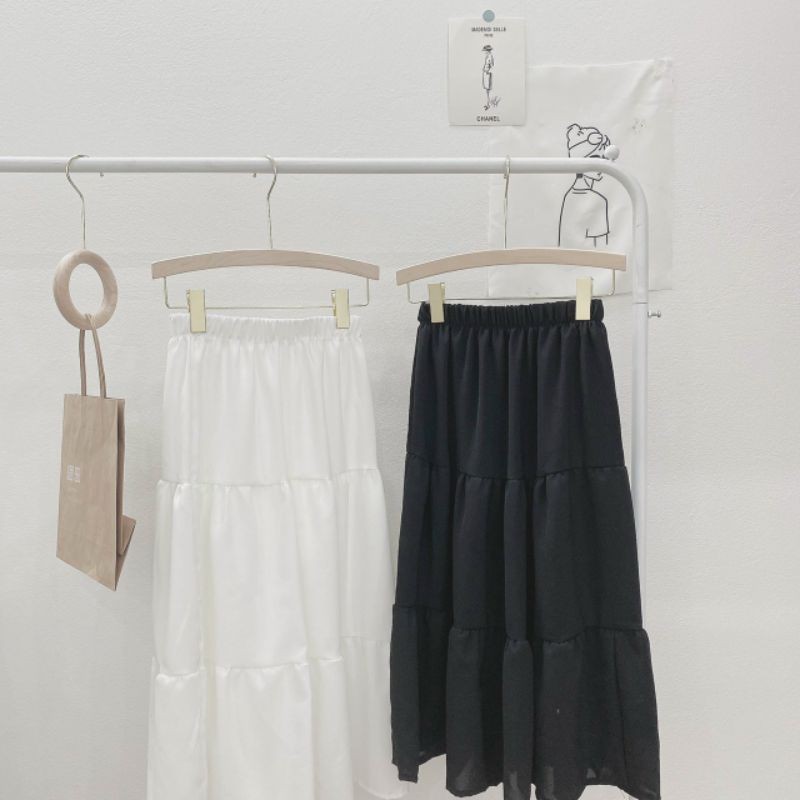 Chân váy dài xếp ly 3 tầng Ulzzang (hàng QCCC) - Chân váy dài dáng One boutique | BigBuy360 - bigbuy360.vn