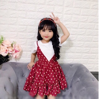 👗👗SET VÁY CHẤM BI CHO BÉ GÁI ☀☀