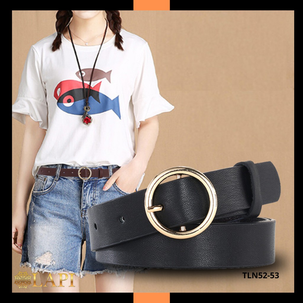 [FREE SHIP] Thắt lưng nữ bản nhỏ khóa tròn thanh lịch | BigBuy360 - bigbuy360.vn