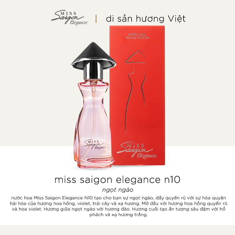 Nước hoa nữ Miss Saigon Elegance N10 - Hộp đỏ EDP 15ml