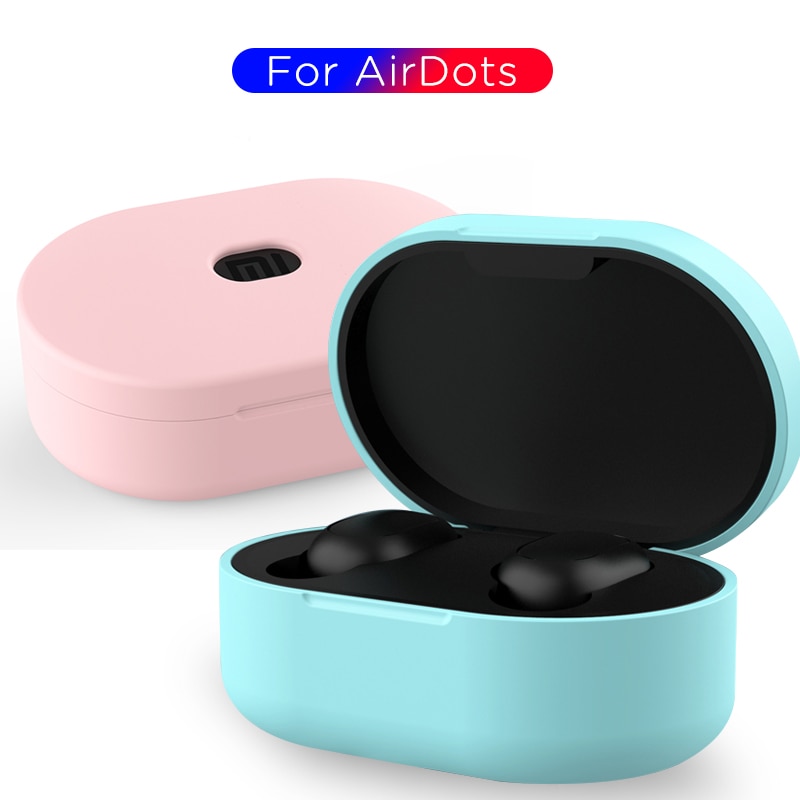 Vỏ silicon đựng bảo vệ hộp sạc tai nghe Xiaomi Redmi Airdots / Mi True phiên bản quốc tế không có móc