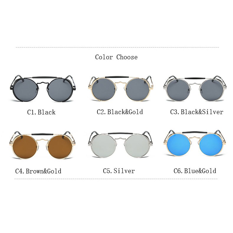 New fashion star with the same style European and American retro metal big frame super cool sunglasses ins hot-selling single-product sunglasses