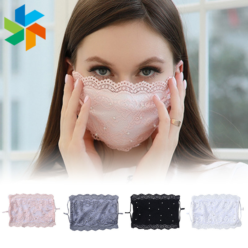 [Hàng mới về] Khẩu trang vải ren thời trang nữ tính