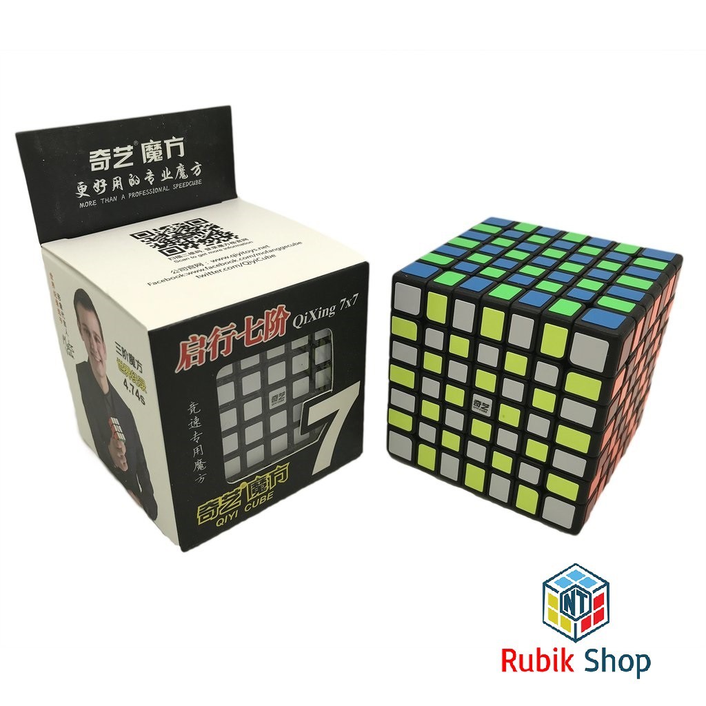 Đồ chơi rubik 7x7x7 - QiYi Qixing 7x7x7 Black (Màu Đen) - ngocthinhrubik