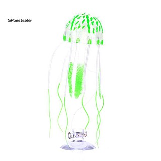 Sứa silicon giả chiếu dạ quang trang trí bể cá
