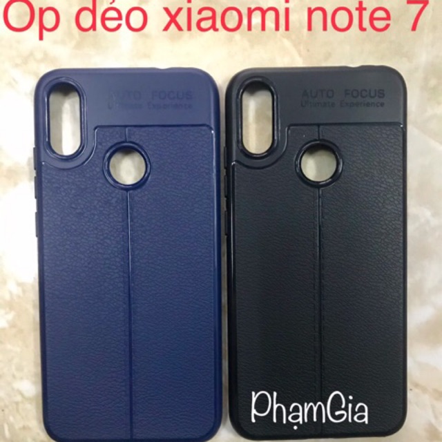 Ốp lưng Xiaomi Note 7 giả da dẻo silicon