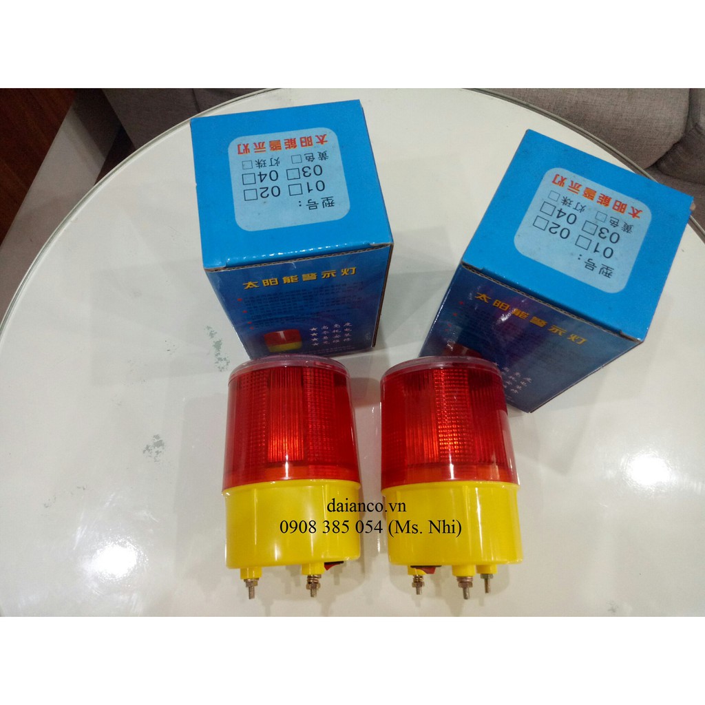 Đèn Cảnh Báo Năng Lượng Mặt Trời JS-01- Hình thật, có sẵn