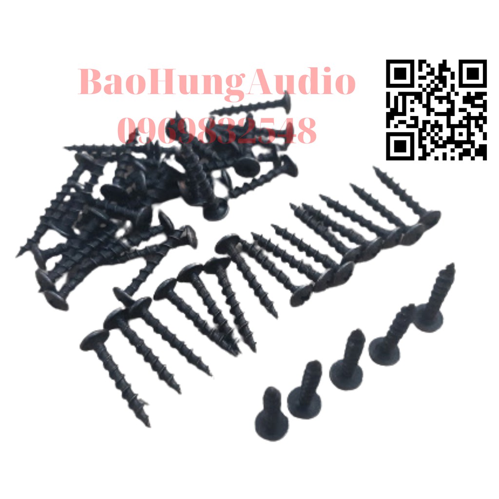 Vít đầu dù bắt cho các loại thùng loa, màu đen chống rỉ sét, giá bán theo cặp 2 cái.