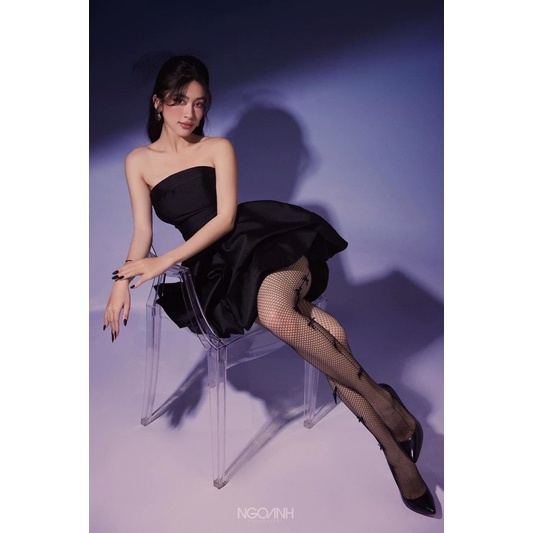 Đầm váy hotgirl dự tiệc cúp ngực xoè bồng dún tầng