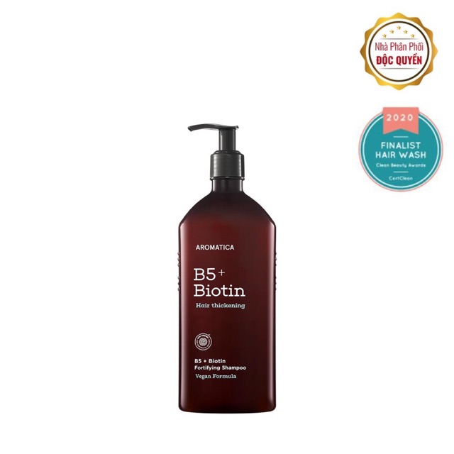 Dầu gội dưỡng tóc Aromatica B5 + Biotin Fortifying Shampoo 400ml