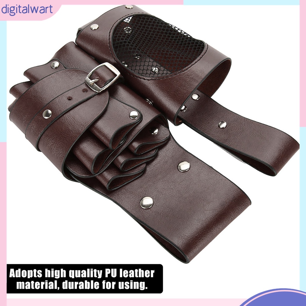 Túi Giả Da Đựng Dụng Cụ Cắt Tóc Đeo Hông Tiện Lợi