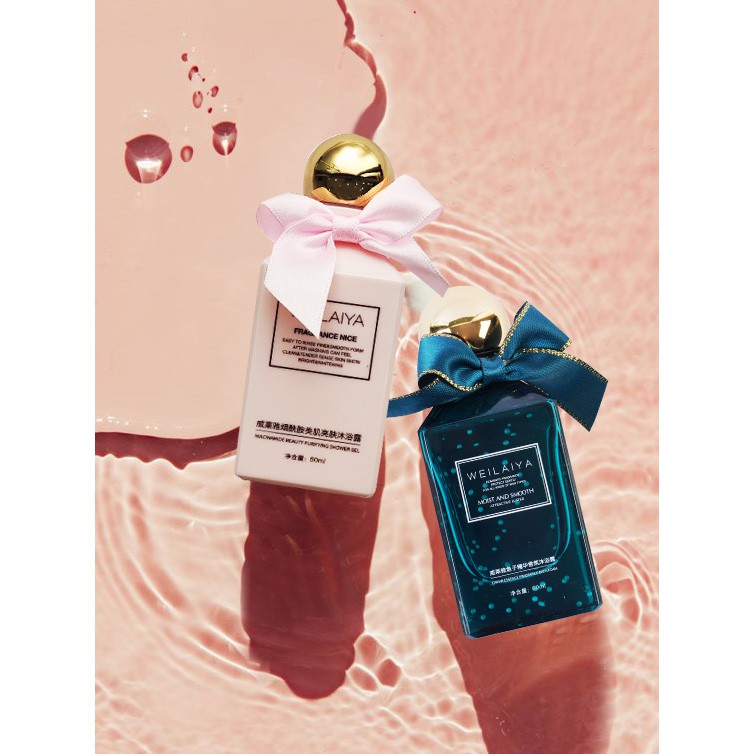 Sữa tắm trứng cá tầm dưỡng ẩm hương nước hoa Weilaiya Moist And Smooth Bath Foam 312ml (kèm lọ mini 60ml) | BigBuy360 - bigbuy360.vn