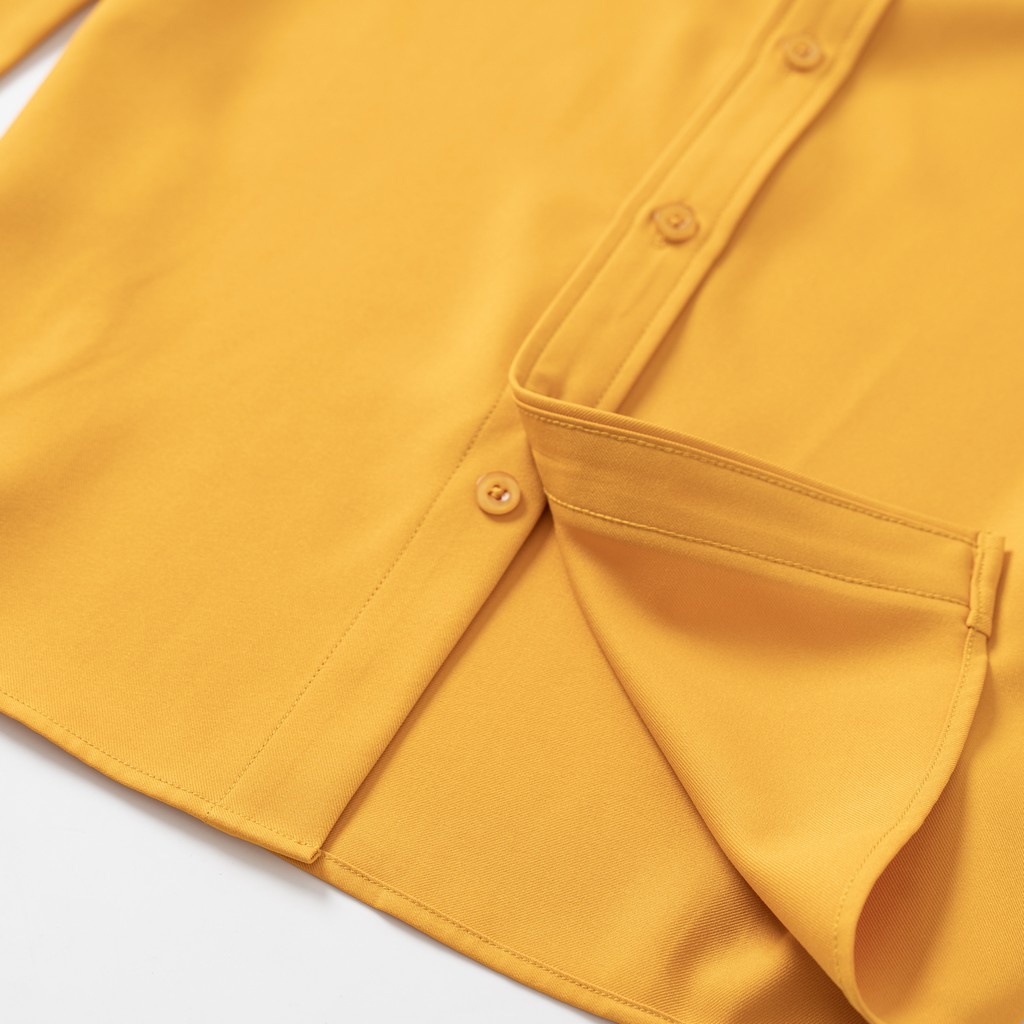 Áo sơ mi tay dài nam màu vàng KENTA SMD0085