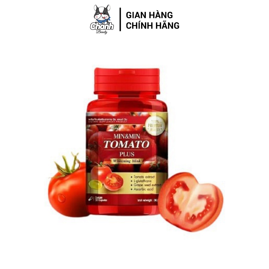 Viên Uống Trắng Da Cà Chua Min&Min Tomato Plus 30 Viên Thái Lan