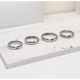 [CÓ SẴN] Nhẫn cặp đôi dvv trơn inox khắc tên cho nam nữ [inox ko rỉ]