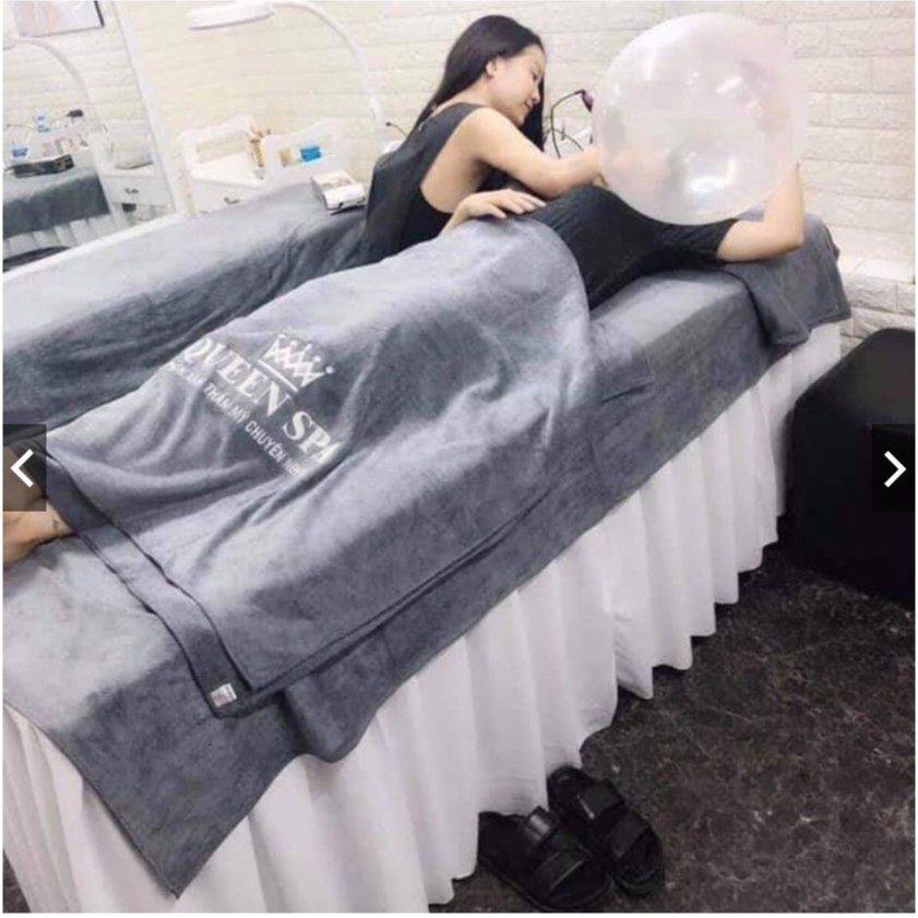 Khăn Đắp Người Spa - Kèm Trải Giường Sze TO loại Dày Mềm Mịn kt 90*1m9