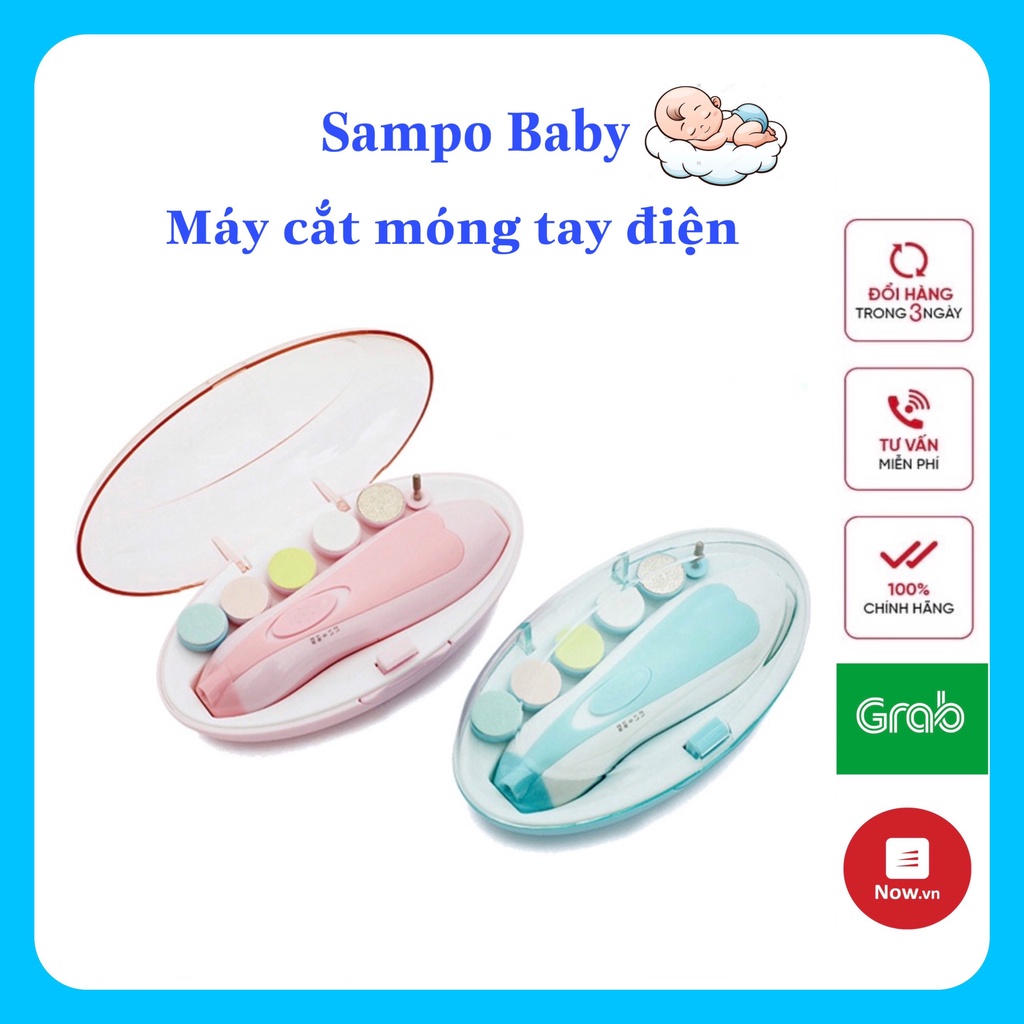 Máy cắt móng tay điện đa năng cho bé, Cắt dũa móng an toàn (Tặng kèm 2 Pin)