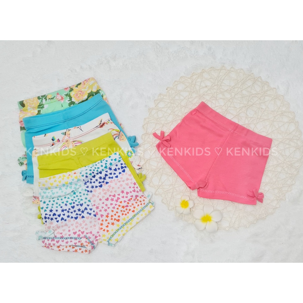 SET 3 Quần Short / quần đùi thun phối nơ cho bé gái BABY WEAR (0-12 tháng)