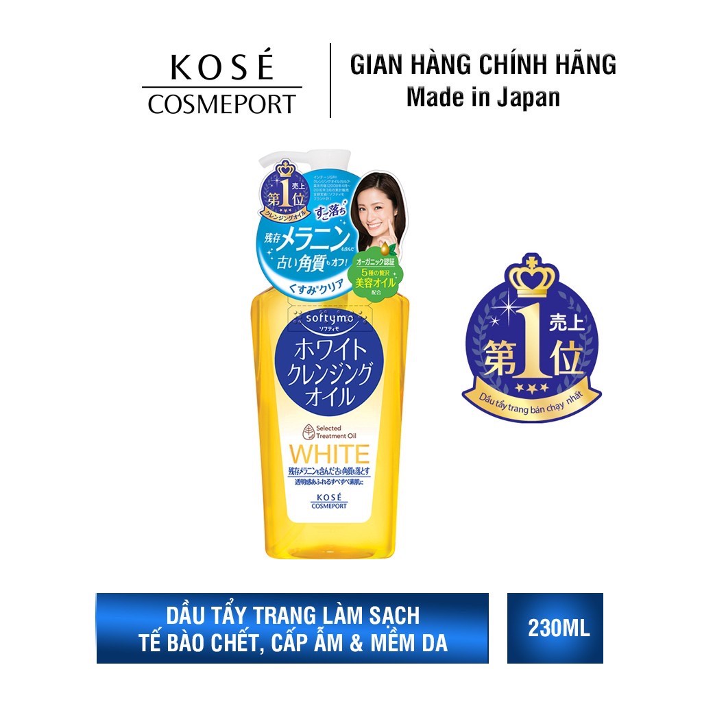 Tẩy trang làm sạch sâu Kosé Cosmeport Softymo White Cleansing Oil