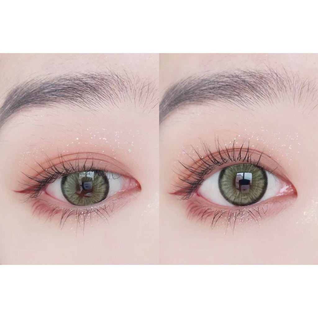 1 Ống Kính Áp Tròng Màu Xanh Tự Nhiên 14.5mm Dòng Mirage -0.75--8.00