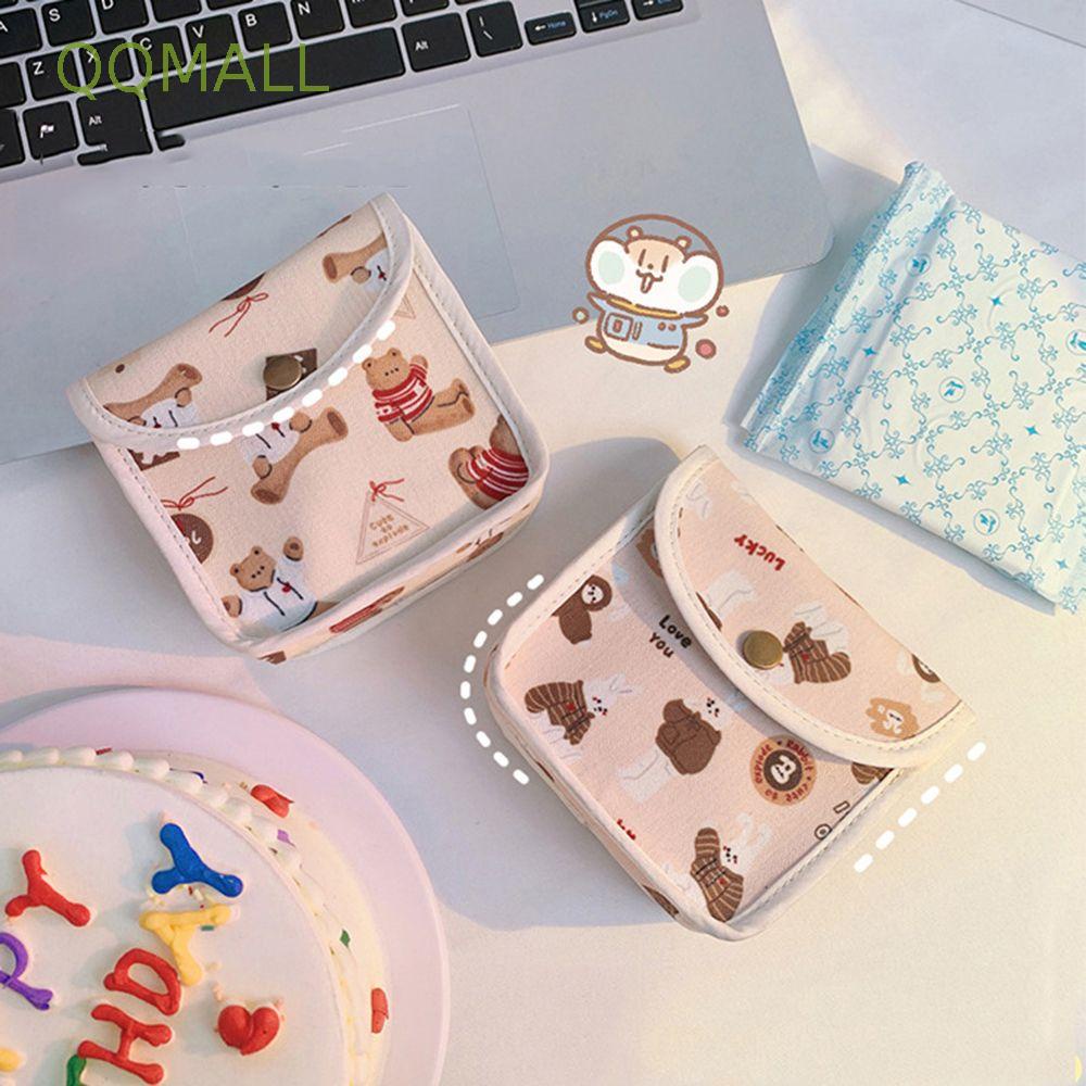 Túi Đựng Khăn Giấy/Đồ Trang Điểm/Khăn Ăn Hình Thỏ Hoạt Hình Dễ Thương Có Khóa Kéo Phong Cách Hàn Quốc Dành Cho Đi Du Lịch