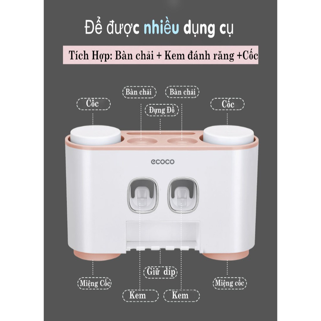 [Mã INCUBACK1416 hoàn 20K xu đơn 50K] Nhả Kem Đánh Răng - Bộ Nhả Kem Đánh Răng Cao Cấp Tự Động - Đồ Gia Dụng Thông Minh