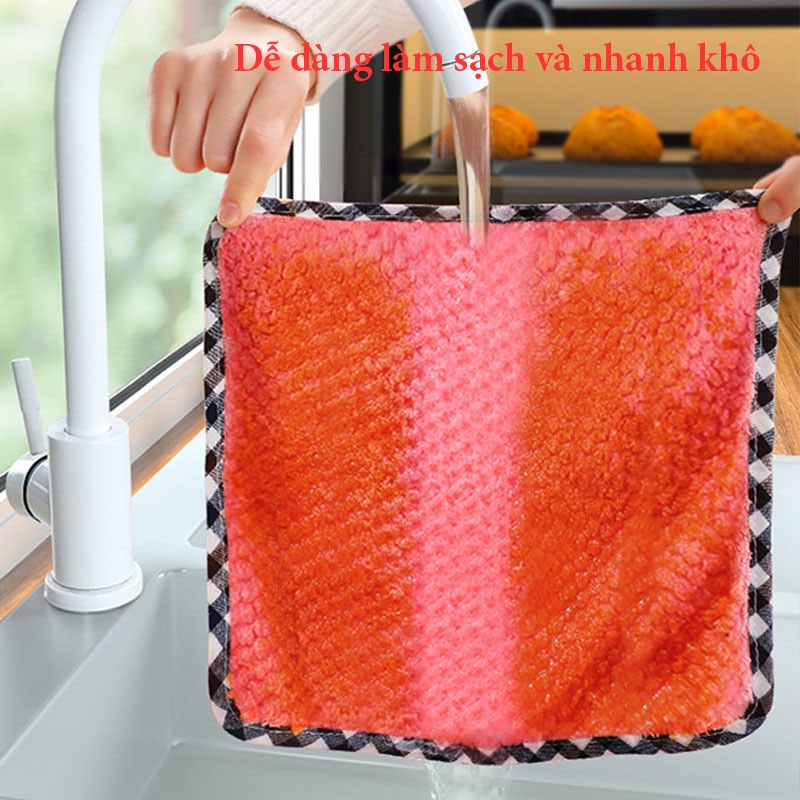 Khăn Lau Bếp Đa Năng Siêu Thấm Nước - Dày Dặn- Có Móc Treo Tiện Dụng-KL01 - Gia Dụng Tý Tẹo