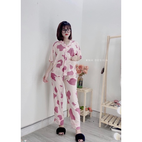 Đồ bộ pijama lụa mango cánh dơi tặng kèm dây cột tóc
